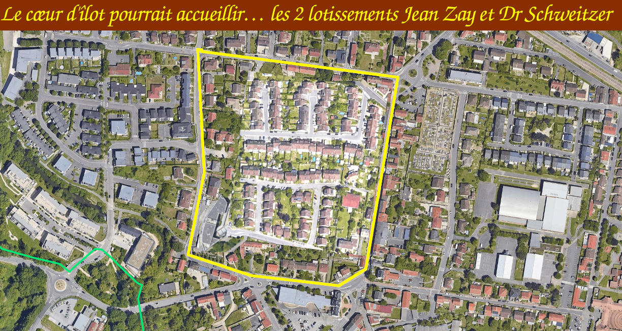 Vue satellite Lotissements