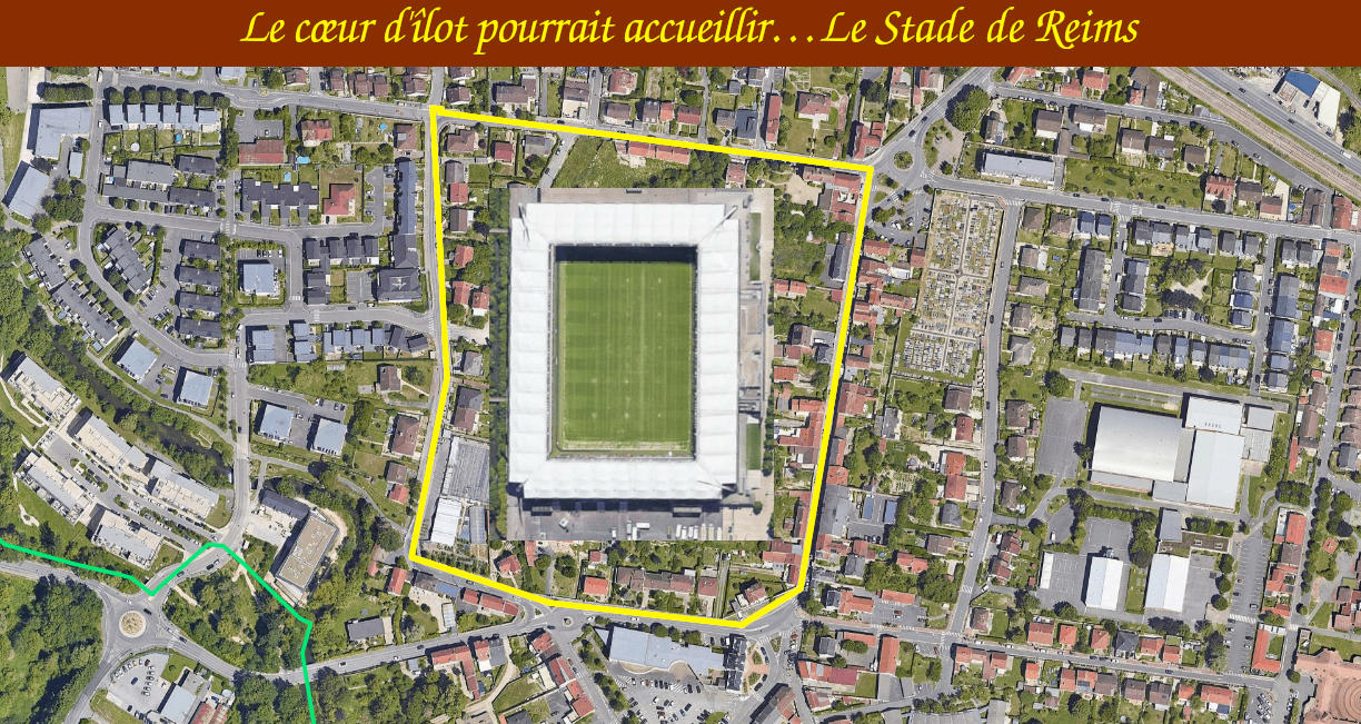 Vue satellite Stade de Reims